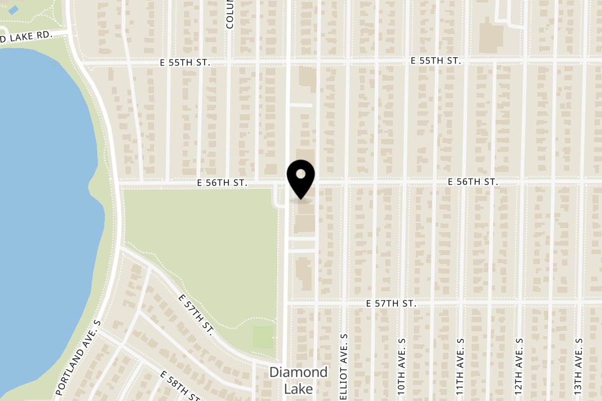Map showing the location of Guava's Cuban Cafe on 5607 Chicago Ave in Minneapolis